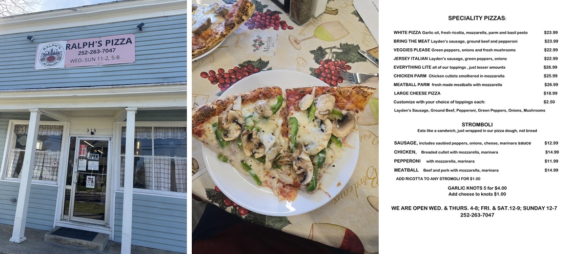 Ralph's NY Italian Menu